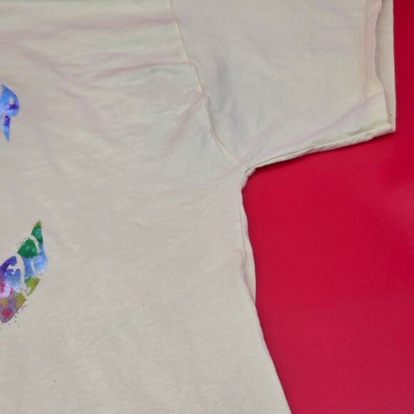 Champion Graphic T-Shirt Keep Your Mind Open Rainbow Psychedelic Print Size L - Picture 5 of 15